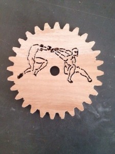 Milled men in a spur gear 2